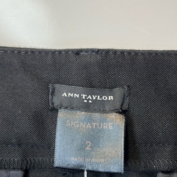 Ann Taylor Signature Trouser Pant Women’s Size 2 Black High Rise Career Office - Picture 3 of 6